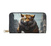 TZTTZT Ruins Tiger Warrior Wallet Women, Leather Bifold Multi Card Wallet, Women's Wallets Long Purse