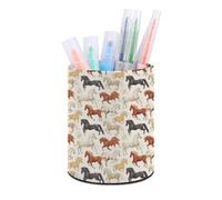 TZTTZT Running Horse Cool Print Pen Holder - Pencil Holder for Desk/Classroom, Aesthetic Desk Accessories for Women, Multifunctional Office Supplies Pen Organizer Pencil Cups