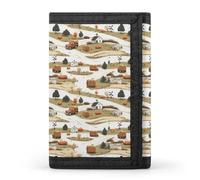 TZTTZT Rural Scenery Print Wallet for Men, Small Men's Bifold Wallet, 8 Credit Card Holder Slim Minimalist Front Pocket