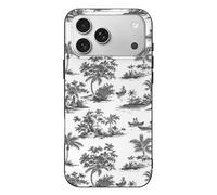 TZTTZT Sketch Tropical Landscape Print Compatible with iPhone 17 Pro Max Case Thin Slim, Cute Case Compatible with iPhone 17 Pro Max, Camera Control, Shockproof Protective Multicolor