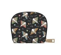 TZTTZT Stingrays Fish Cute Black Credit Card Holder for Women, Leather Credit Card Holder Wallet, Card Case Wallet