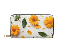 TZTTZT Sunny Yellow SunFlower Wallet Women, Leather Bifold Multi Card Wallet, Women's Wallets Long Purse