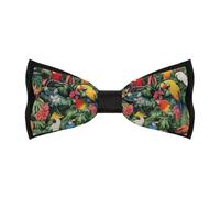 TZTTZT Tropical Colorful Parrots Print Bow Ties for Men - Adjustable Men's Bowtie, Pre-tied Bow Ties for Men Wedding Party