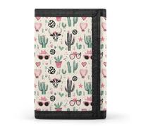 TZTTZT Western Cactus 1 Print Wallet for Men, Small Men's Bifold Wallet, 8 Credit Card Holder Slim Minimalist Front Pocket