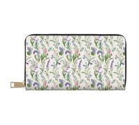 TZTTZT Wisteria flower Wallet Women, Leather Bifold Multi Card Wallet, Women's Wallets Long Purse