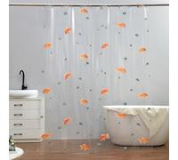 TZTZBO Goldfish Clear Shower Curtain, 78" W x 72" L Waterproof Lightweight Fish Shower Curtain Liner, PEVA Long Bath Fashion Shower Curtains with 12 Grommets Hooks for Bathtub Bath Bathroom