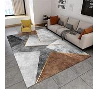 Tzvpsu Bedroom accessories for men Brown Gray Ink Geometric Triangle Pattern rugs living room girls 80x120cm