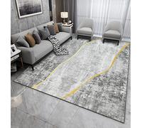 Tzvpsu Bedroom accessories for teen girls Gray Yellow Modern Minimalist Geometric Line Design sofa play rugs children 80x120cm