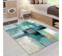 Tzvpsu Carpet for bedrooms Blue Brown Gray Abstract Geometric Oil Painting Design carpets living room bedroom accessories men 200x350cm
