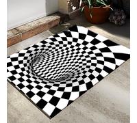 Tzvpsu Carpet spots for classroom Black White 3D Abstract Geometric Swirl Design rugs bedroom decor 140x200cm