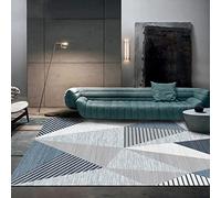 Tzvpsu Dining Table Accessories Blue Gray Striped Geometric Triangle Pattern Baby Bedroom Kitchen Rugs 180X250Cm