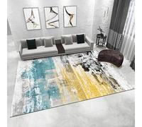 Tzvpsu Gaming rug for boys bedroom Yellow, blue, black modern ink graffiti oil painting design girl accessories play rugs for children 180x250cm