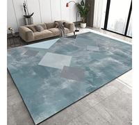 Tzvpsu Girls Bedroom Rug Blue Gray Modern Ink Geometric Pattern Living Room Decor Sofa Table 160X230Cm