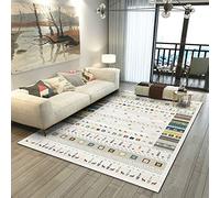 Tzvpsu Home decor accessories living room Yellow blue red modern geometric pattern girls bedroom teenager washable kitchen rugs 100x160cm