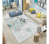 Tzvpsu Living Room Ornaments Yellow Blue Gray Geometric Circle Pattern Kitchen Rugs Carpet For 80X120Cm