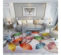 Tzvpsu Lounge rugs Yellow red blue modern ginkgo leaf pattern home accessories for bedroom sitting room 120x160cm