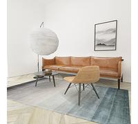 Tzvpsu Machine washable rugs for living room Blue Gray Modern Gradient Design girls bedrooms rug 180x250cm
