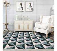 Tzvpsu Rug Bedroom Blue Gray Black Geometric Triangle Pattern Hallway Rugs Kitchen 100X160Cm
