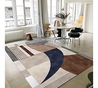 Tzvpsu Rug for living room Brown Blue Gray Striped Geometric Pattern home decor accessories bedroom chairs 100x160cm