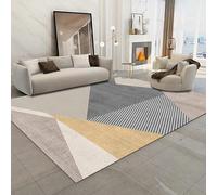 Tzvpsu Rugs for living room Grey Yellow Geometric Design Washable Durable Rug,ornaments for living room modern area rugs,140x200cm