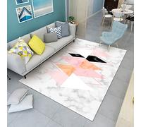 Tzvpsu Table decoration living room Pink Yellow Gray Geometric Triangle Pattern bedroom stuff decor for girls 160x230cm