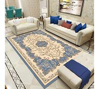 Tzvpsu Washable rugs for kitchen Blue yellow retro graffiti floral pattern gaming room accessories 100x160cm