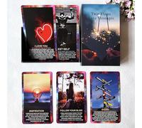 Tzxamsez Twin Flame Love Messages Oracle Cards Deck, Oracle Cards with Meanings on Them, Secret and Hidden Messages Oracle Deck, Confession of Divine Masculine or Soulmate, Colourful