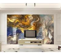 Tzxztt Abstract Colourful Flames Clouds Creative Modern 3D Wallpaper Premium Textured Silk Neutral Tones Material Ideal for Living Room Bedroom-350cm×256cm