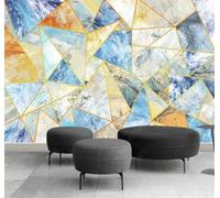 Tzxztt Abstract Colourful Geometric Pattern Art Modern 3D Wallpaper Premium Textured Silk Neutral Tones Material Ideal for Living Room Bedroom-400cm×280cm