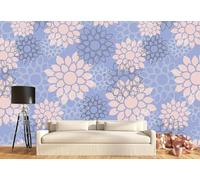 Tzxztt Abstract Creative Colourful Flowers Art Modern 3D Wallpaper Premium Textured Silk Neutral Tones Material Ideal for Living Room Bedroom-300cm×210cm