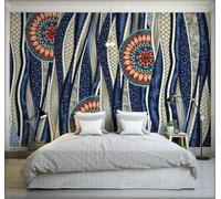 Tzxztt Abstract Creative Colourful Geometric Pattern Modern 3D Wallpaper Premium Textured Silk Neutral Tones Material Ideal for Living Room Bedroom-150cm×105cm