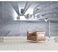 Tzxztt Abstract Grey Geometric Architecture Spatial Expansion Modern 3D Wallpaper Premium Textured Silk Neutral Tones Material Ideal for Living Room Bedroom-300cm×210cm