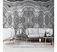 Tzxztt Abstract Grey Geometric Creative Art Modern 3D Wallpaper Premium Textured Silk Neutral Tones Material Ideal for Living Room Bedroom-250cm×170cm