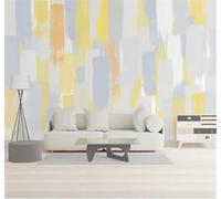 Tzxztt Abstract Hand Drawn Colour Blocks Collage Pattern Modern 3D Wallpaper Premium Textured Silk Neutral Tones Material Ideal for Living Room Bedroom-400cm×280cm