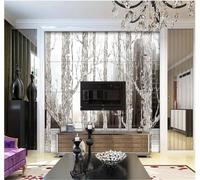 Tzxztt Abstract Hand Drawn Nostalgic Art Trees Modern 3D Wallpaper Premium Textured Silk Neutral Tones Material Ideal for Living Room Bedroom-200cm×140cm