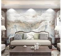 Tzxztt Abstract Landscape Marble Effect Ambience Scenery Modern 3D Wallpaper Premium Textured Silk Neutral Tones Material Ideal for Living Room Bedroom-300cm×210cm