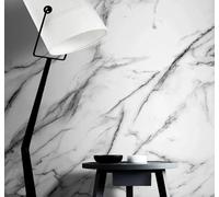 Tzxztt Abstract Minimalist Black and White Faux Marble Pattern Modern 3D Wallpaper Premium Textured Silk Neutral Tones Material Ideal for Living Room Bedroom-150cm×105cm