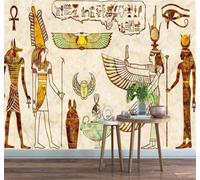 Tzxztt Abstract Nostalgic Retro People Art Modern 3D Wallpaper Premium Textured Silk Neutral Tones Material Ideal for Living Room Bedroom-250cm×170cm