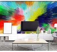 Tzxztt Abstract Three Dimensional Hand Drawn Colourful Art Modern 3D Wallpaper Premium Textured Silk Neutral Tones Material Ideal for Living Room Bedroom-400cm×280cm