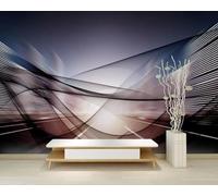 Tzxztt Abstract Three Dimensional Lines Creative Art Modern 3D Wallpaper Premium Textured Silk Neutral Tones Material Ideal for Living Room Bedroom-200cm×140cm