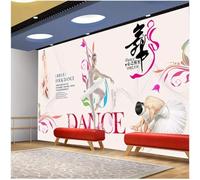 Tzxztt Ballet Studio Dance Studio Fitness Beauty Poster Modern 3D Wallpaper Premium Textured Silk Neutral Tones Material Ideal for Living Room Bedroom-400cm×280cm