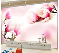 Tzxztt Beautiful Magnolia Peach Blossom Three Dimensional Warm Exquisite Modern 3D Wallpaper Premium Textured Silk Neutral Tones Material Ideal for Living Room Bedroom-250cm×170cm