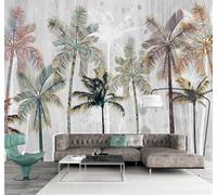 Tzxztt Creative Retro Art Nostalgic Forest Birds Modern 3D Wallpaper Premium Textured Silk Neutral Tones Material Ideal for Living Room Bedroom-350cm×256cm