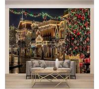 Tzxztt Creative Three Dimensional Architecture Colourful Hanging Ball Modern 3D Wallpaper Premium Textured Silk Neutral Tones Material Ideal for Living Room Bedroom-350cm×256cm