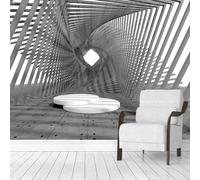 Tzxztt Creative Three Dimensional Architecture Spatial Expansion Modern 3D Wallpaper Premium Textured Silk Neutral Tones Material Ideal for Living Room Bedroom-250cm×170cm