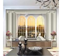Tzxztt Creative Three Dimensional Roman Columns Architecture Birds Modern 3D Wallpaper Premium Textured Silk Neutral Tones Material Ideal for Living Room Bedroom-300cm×210cm