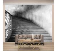 Tzxztt Creative Three Dimensional Spiral Staircase Spatial Expansion Modern 3D Wallpaper Premium Textured Silk Neutral Tones Material Ideal for Living Room Bedroom-430cm×300cm