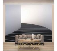 Tzxztt Creative Three Dimensional Spiral Staircase Spatial Extension Modern 3D Wallpaper Premium Textured Silk Neutral Tones Material Ideal for Living Room Bedroom-200cm×140cm