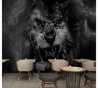 Tzxztt Creativity Art Fierce Animals Lions Modern 3D Wallpaper Premium Textured Silk Neutral Tones Material Ideal for Living Room Bedroom-250cm×170cm