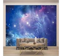 Tzxztt Elegant Colourful Starry Sky Stars Universe Modern 3D Wallpaper Premium Textured Silk Neutral Tones Material Ideal for Living Room Bedroom-150cm×105cm